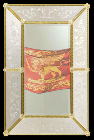 Miroir Vénitien Murano Original, livraison incluse.
